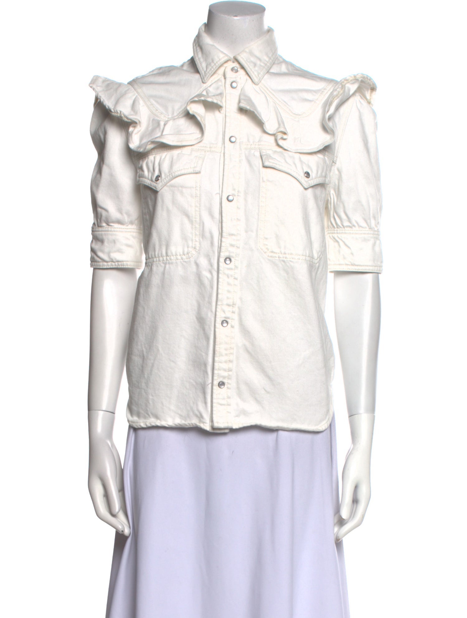 Zadig & Voltaire Short Sleeve Button-Up Top