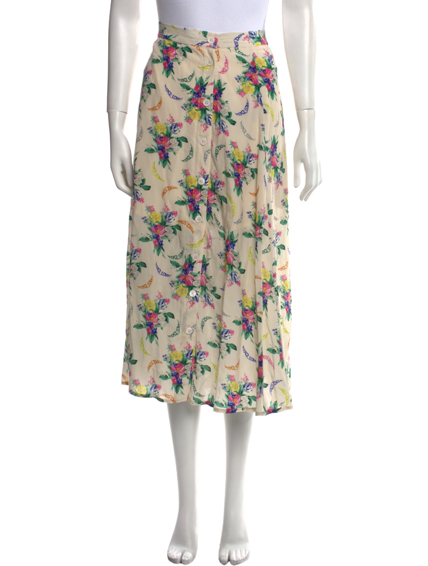 Zadig & Voltaire Floral Print Midi Length Skirt