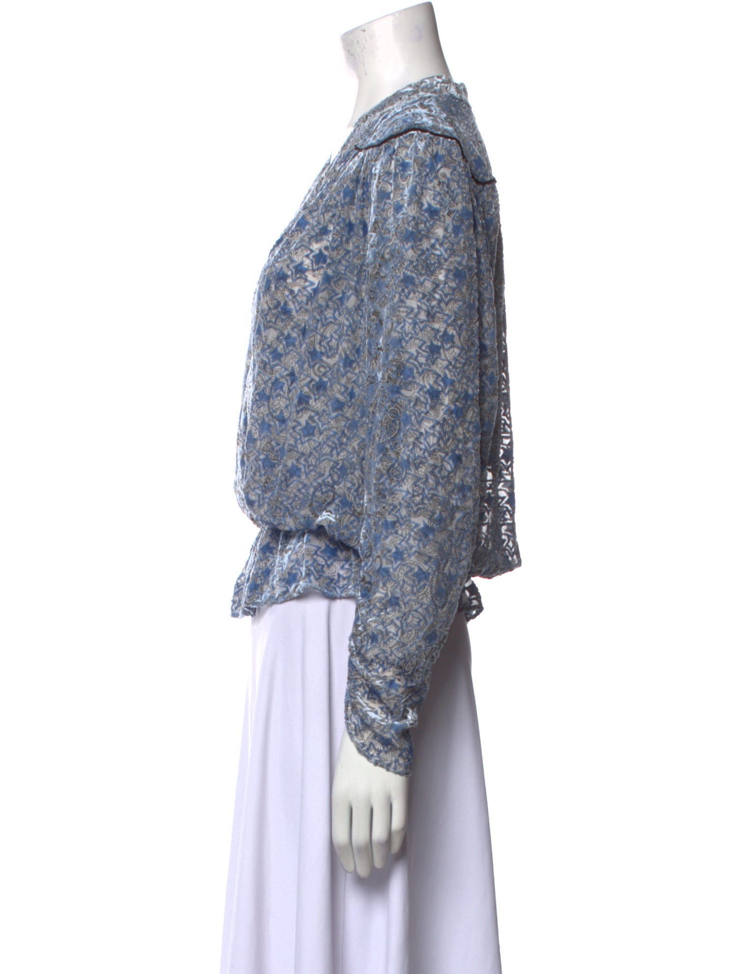 Zadig & Voltaire Floral Print V-Neck Blouse