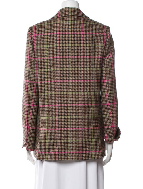 Zadig & Voltaire Virgin Wool Plaid Print Blazer