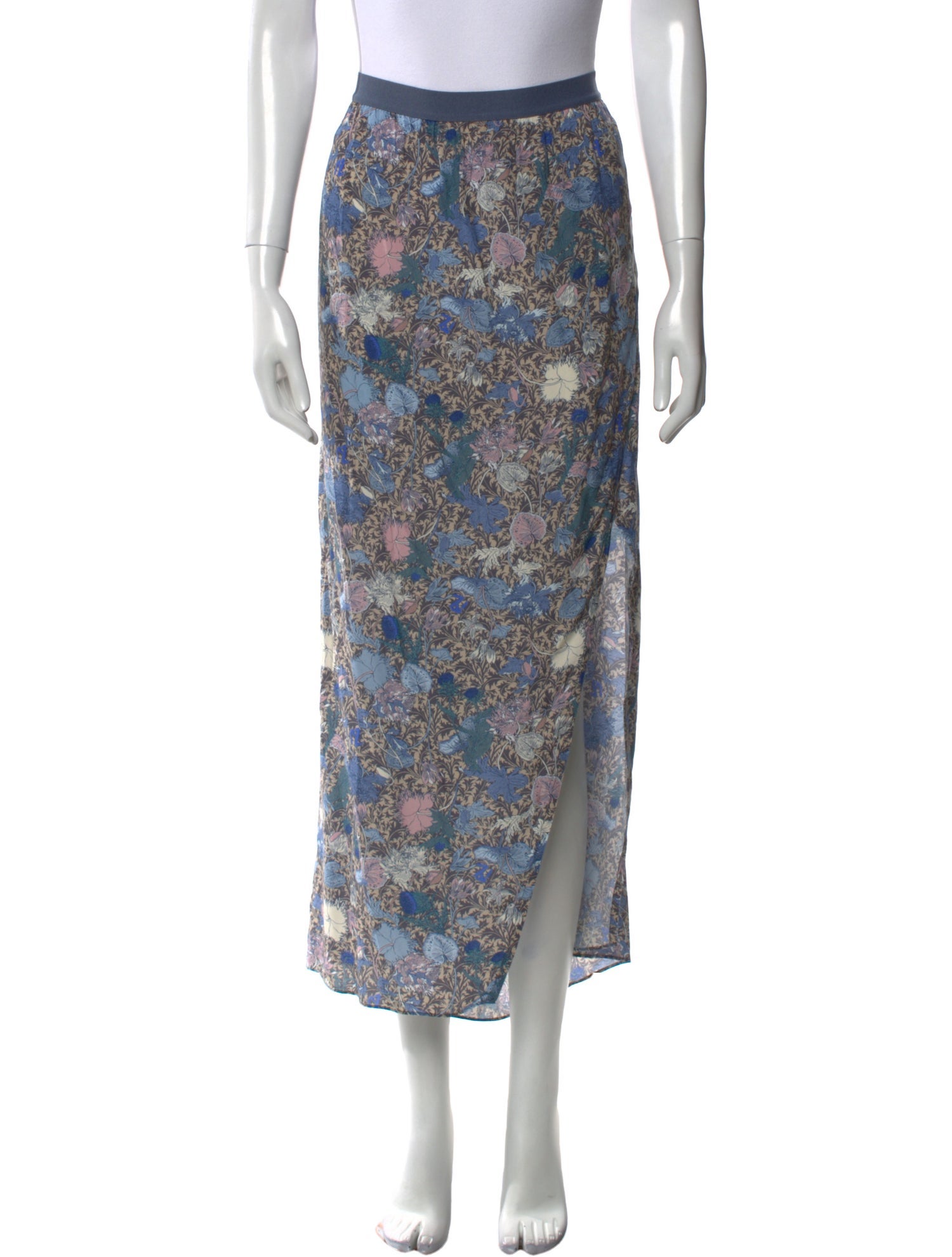 Zadig & Voltaire Floral Print Midi Length Skirt