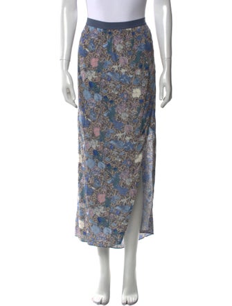 Zadig & Voltaire Floral Print Midi Length Skirt