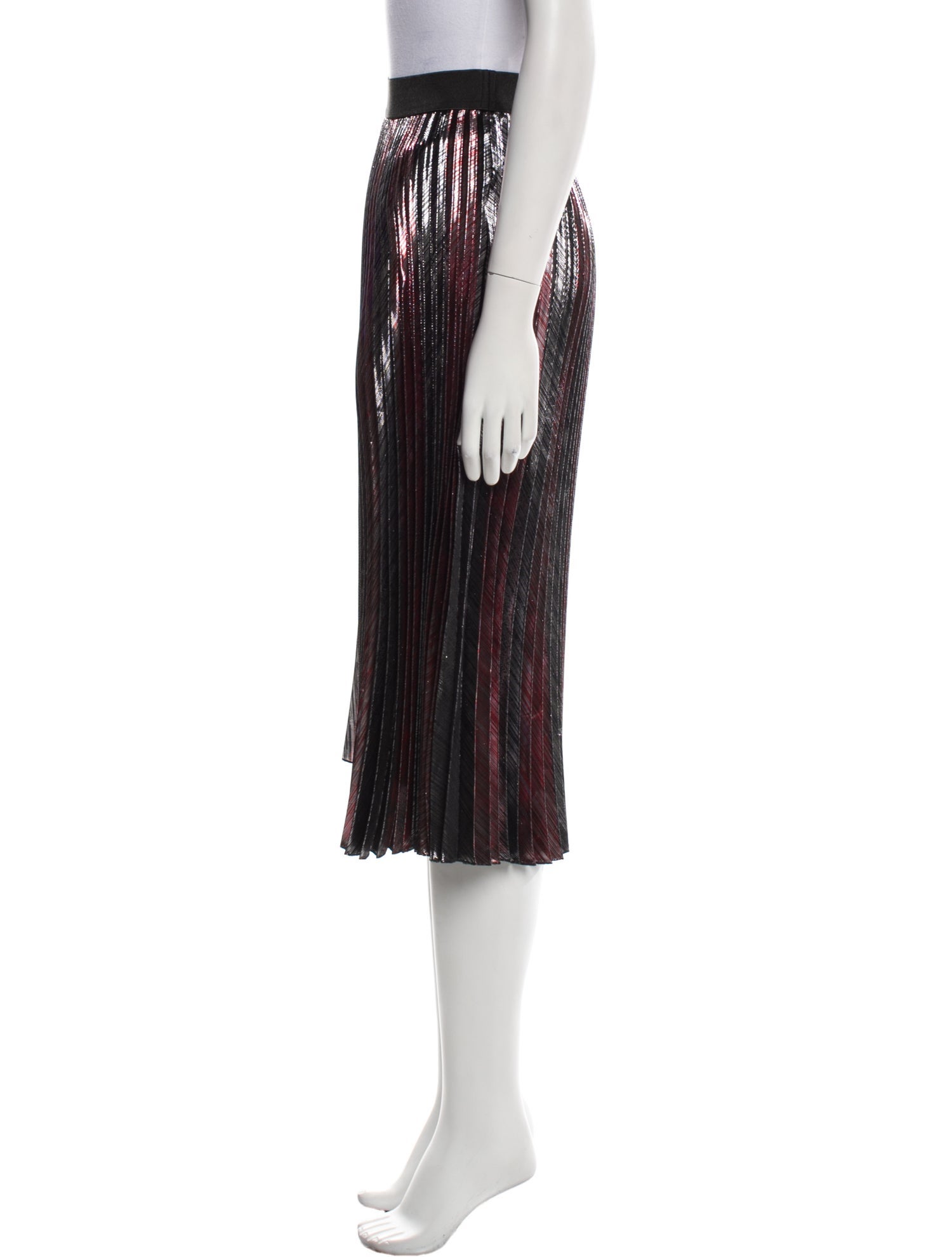 Zadig & Voltaire Pleated Accents Midi Length Skirt