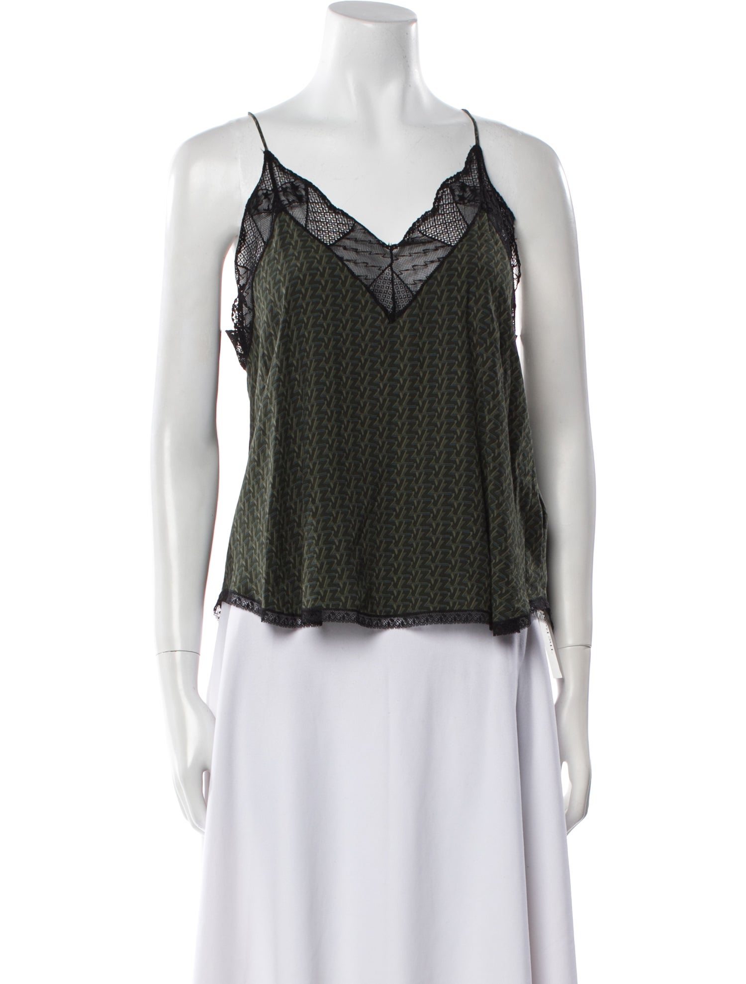 Zadig & Voltaire Square Neckline Sleeveless Top