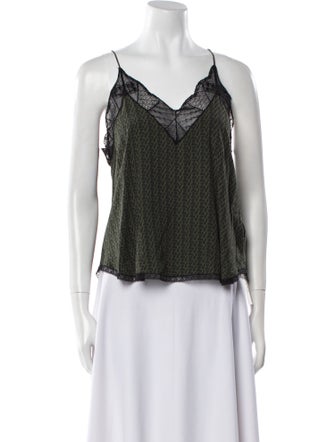 Zadig & Voltaire Square Neckline Sleeveless Top