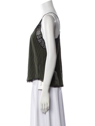 Zadig & Voltaire Square Neckline Sleeveless Top