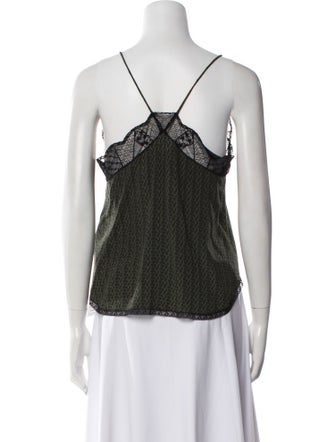Zadig & Voltaire Square Neckline Sleeveless Top