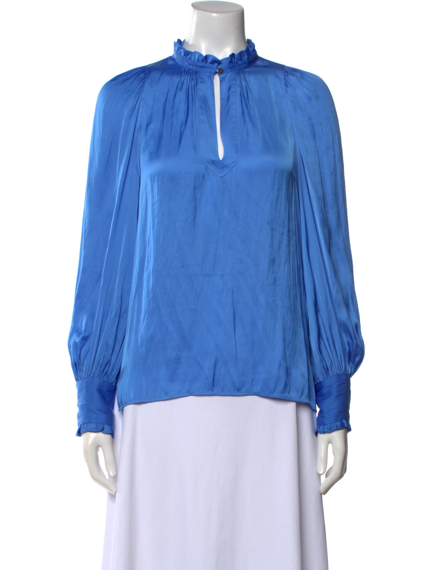 Zadig & Voltaire Mock Neck Long Sleeve Blouse