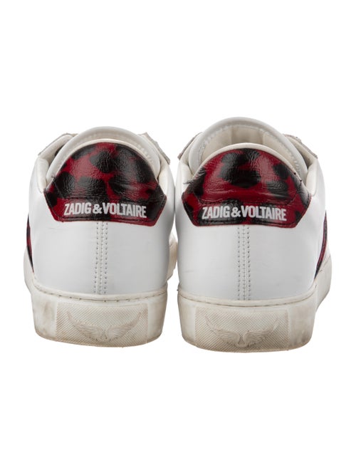 Zadig & Voltaire Leather Colorblock Pattern Sneakers