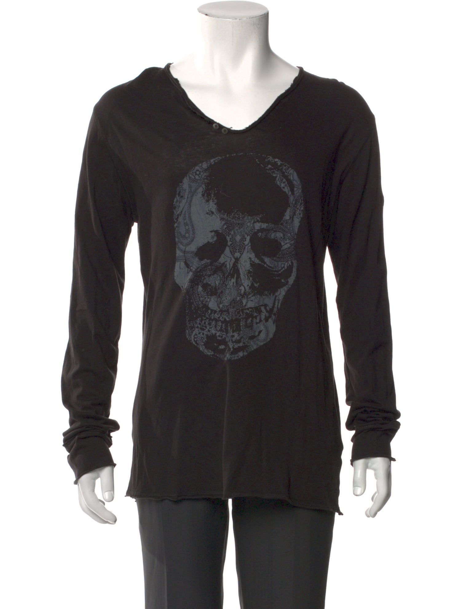 Zadig & Voltaire Graphic Print V-Neck Henley