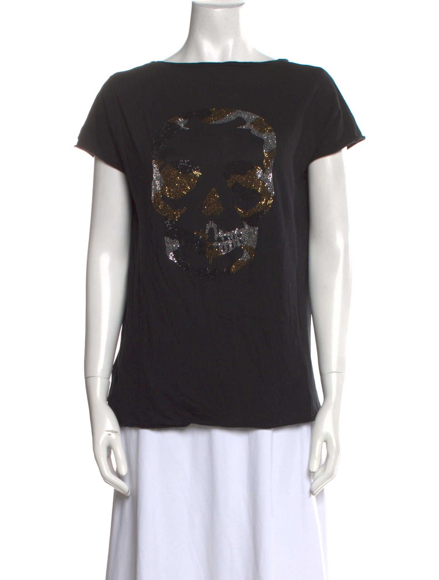 Zadig & Voltaire Graphic Print Bateau Neckline T-Shirt