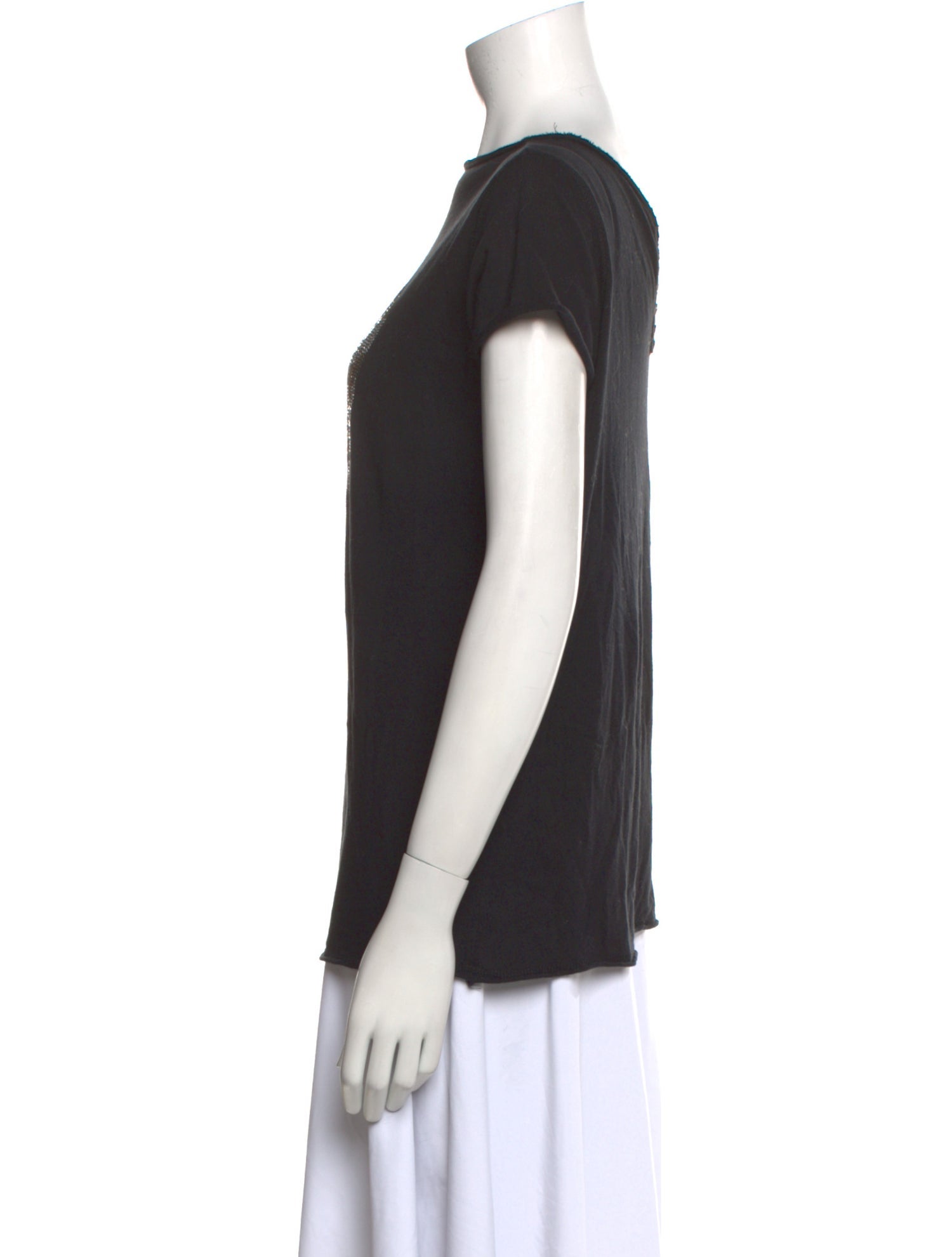 Zadig & Voltaire Graphic Print Bateau Neckline T-Shirt