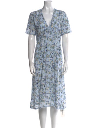 Zadig & Voltaire Floral Print Midi Length Dress