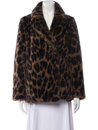 Zadig & Voltaire Animal Print Faux Fur Jacket