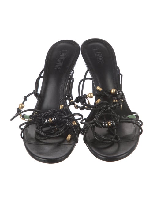 Zadig & Voltaire Leather Floral Print Sandals