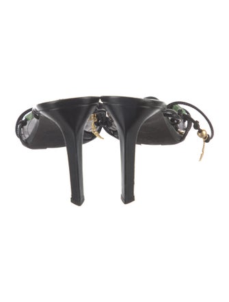 Zadig & Voltaire Leather Floral Print Sandals