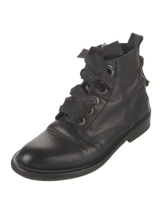 Zadig & Voltaire Skull Leather Combat Boots