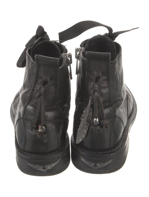 Zadig & Voltaire Skull Leather Combat Boots