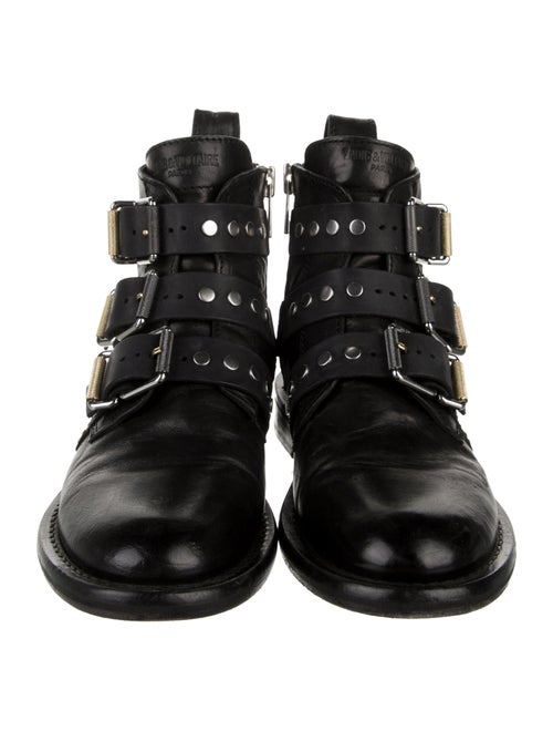 Zadig & Voltaire Spike Accents Leather Combat Boots