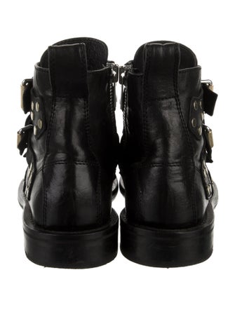 Zadig & Voltaire Spike Accents Leather Combat Boots