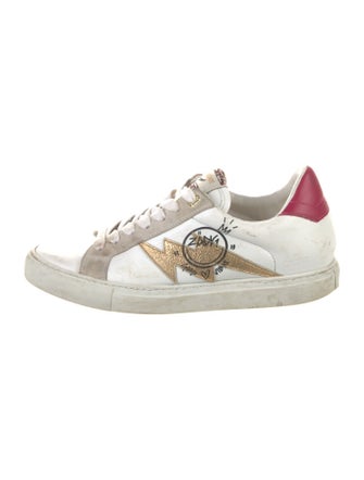 Zadig & Voltaire Leather Printed Sneakers