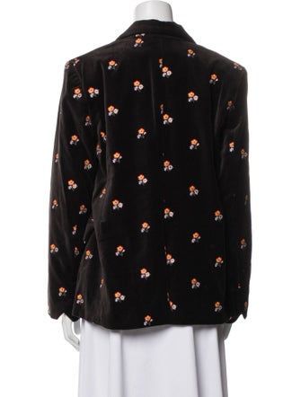 Zadig & Voltaire Velvet Floral Print Blazer