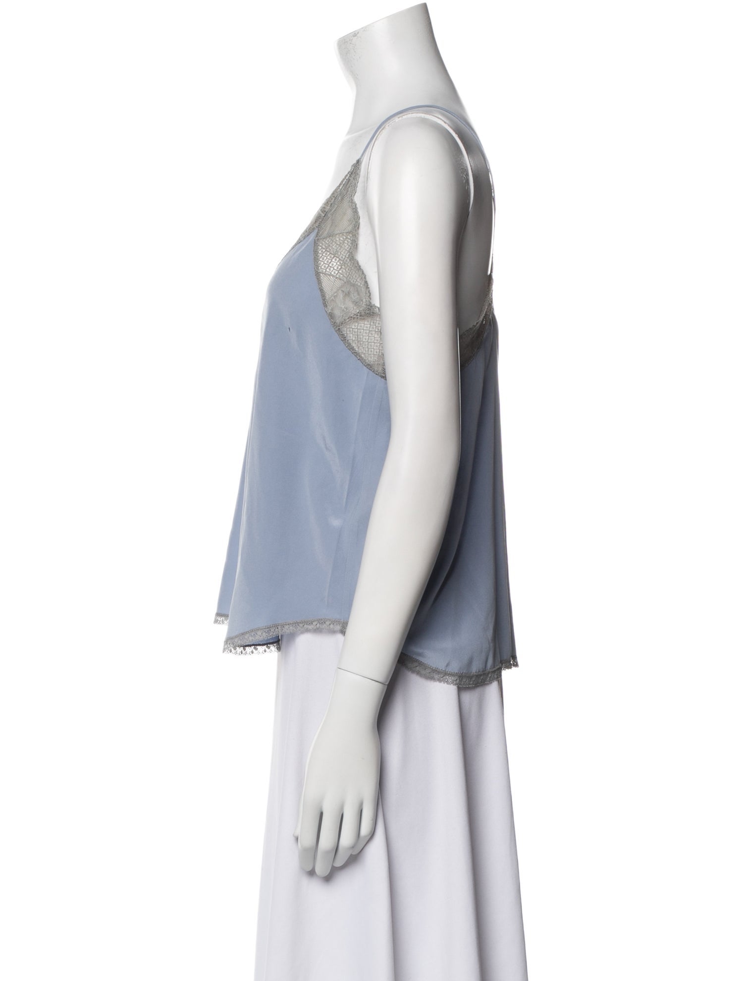 Zadig & Voltaire Silk V-Neck Crop Top