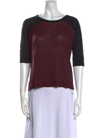 Zadig & Voltaire Linen Scoop Neck T-Shirt