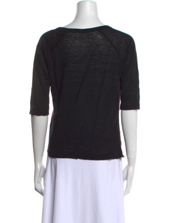 Zadig & Voltaire Linen Scoop Neck T-Shirt