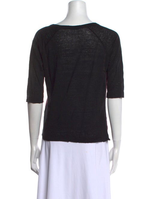 Zadig & Voltaire Linen Scoop Neck T-Shirt