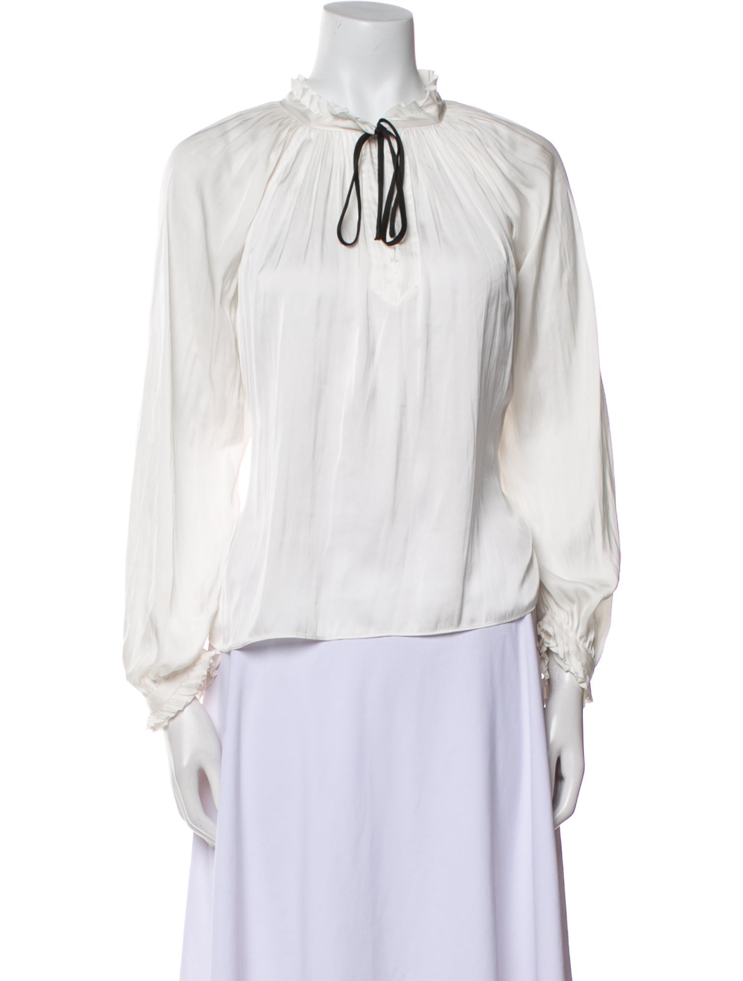 Zadig & Voltaire Mock Neck Long Sleeve Blouse