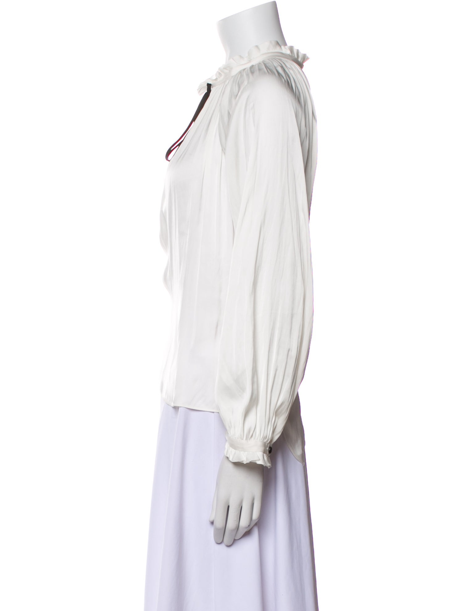 Zadig & Voltaire Mock Neck Long Sleeve Blouse