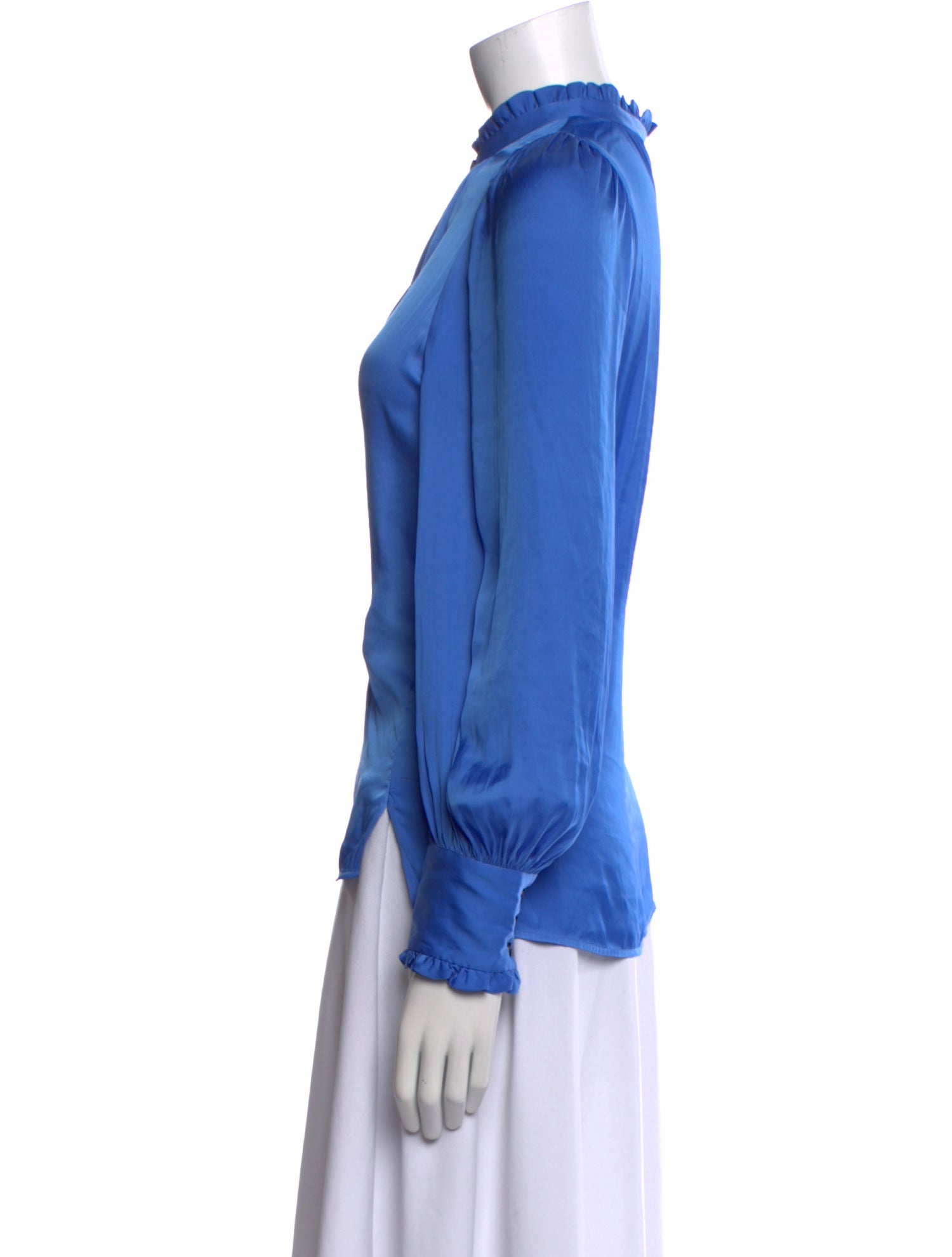 Zadig & Voltaire Mock Neck Long Sleeve Blouse