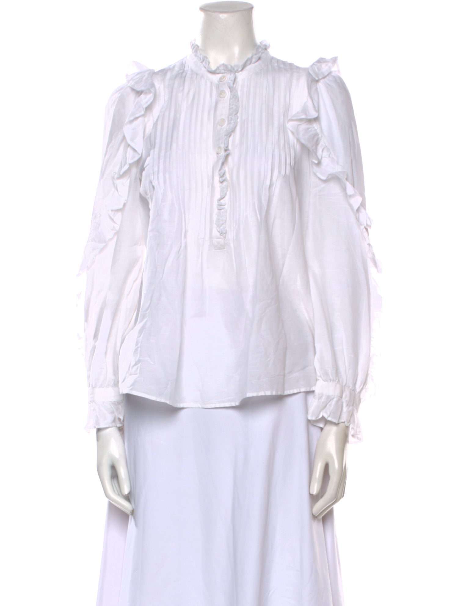 Zadig & Voltaire Mock Neck Long Sleeve Blouse