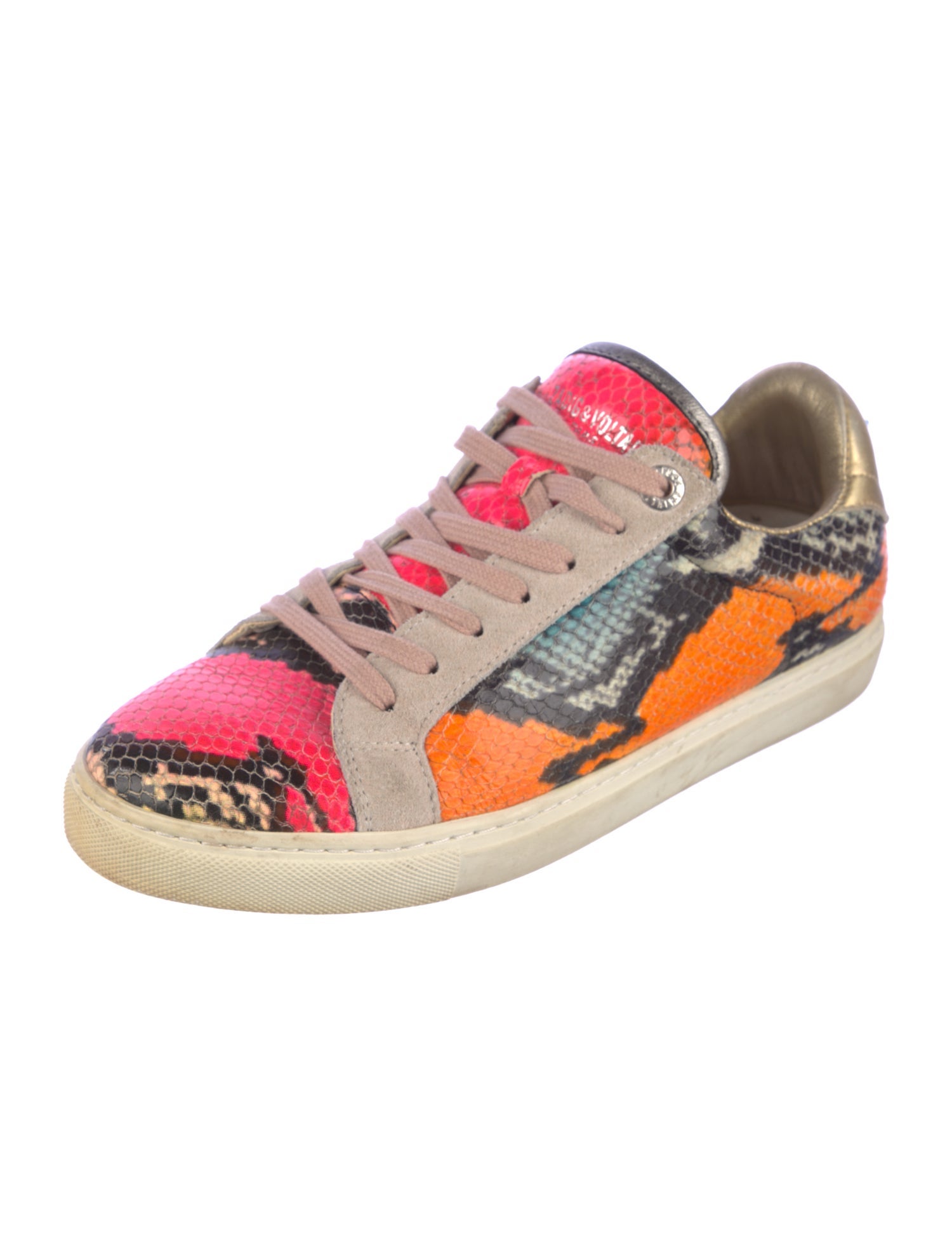 Zadig & Voltaire Leather Printed Sneakers