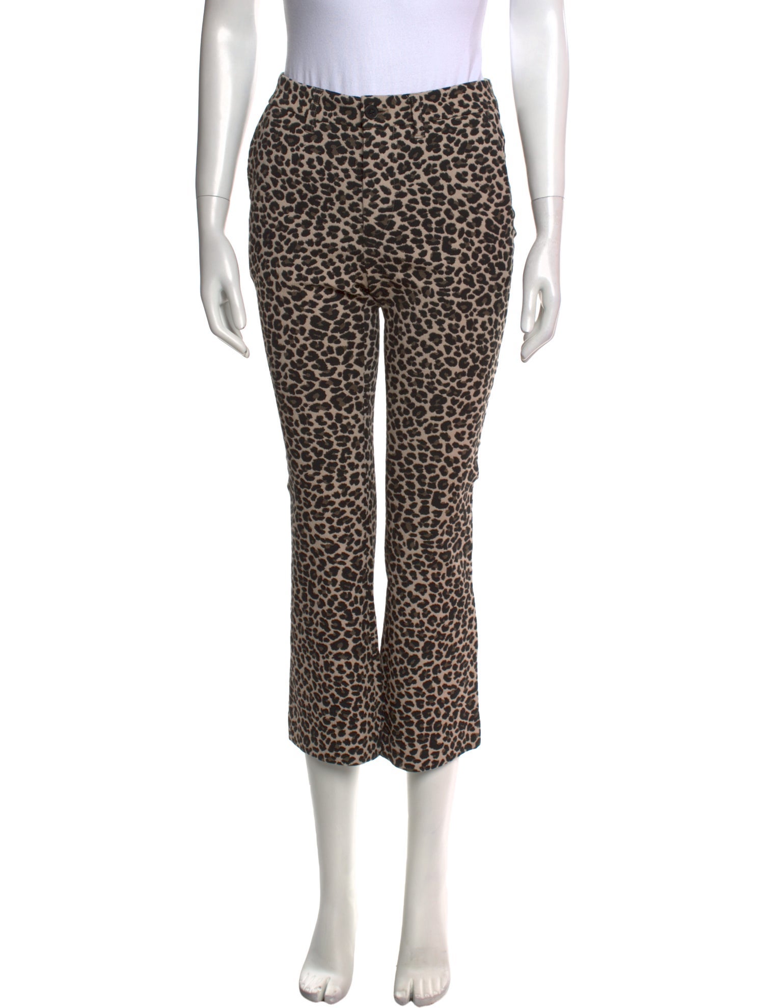 Zadig & Voltaire Animal Print Straight Leg Pants