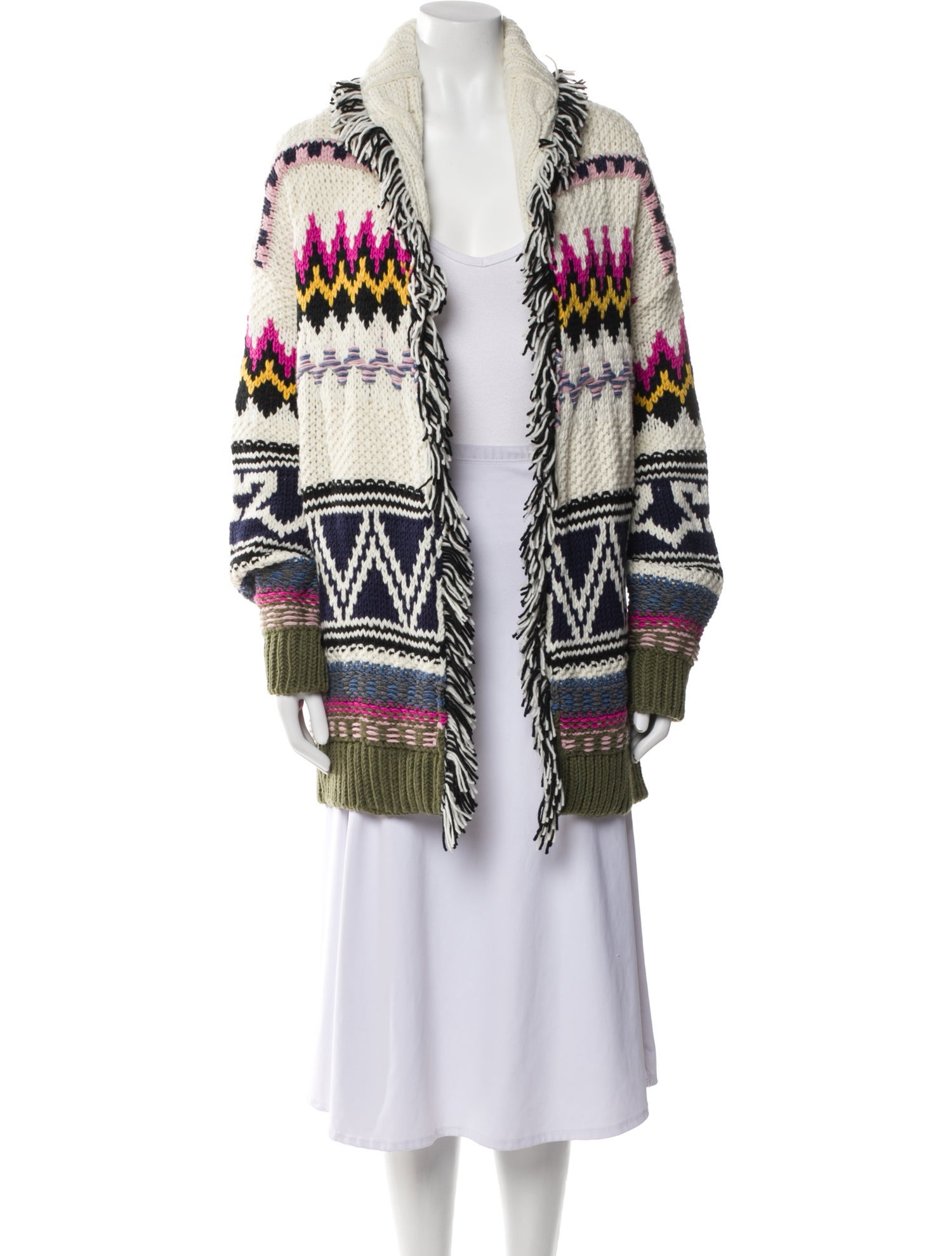 Zadig & Voltaire Printed Open Front Sweater