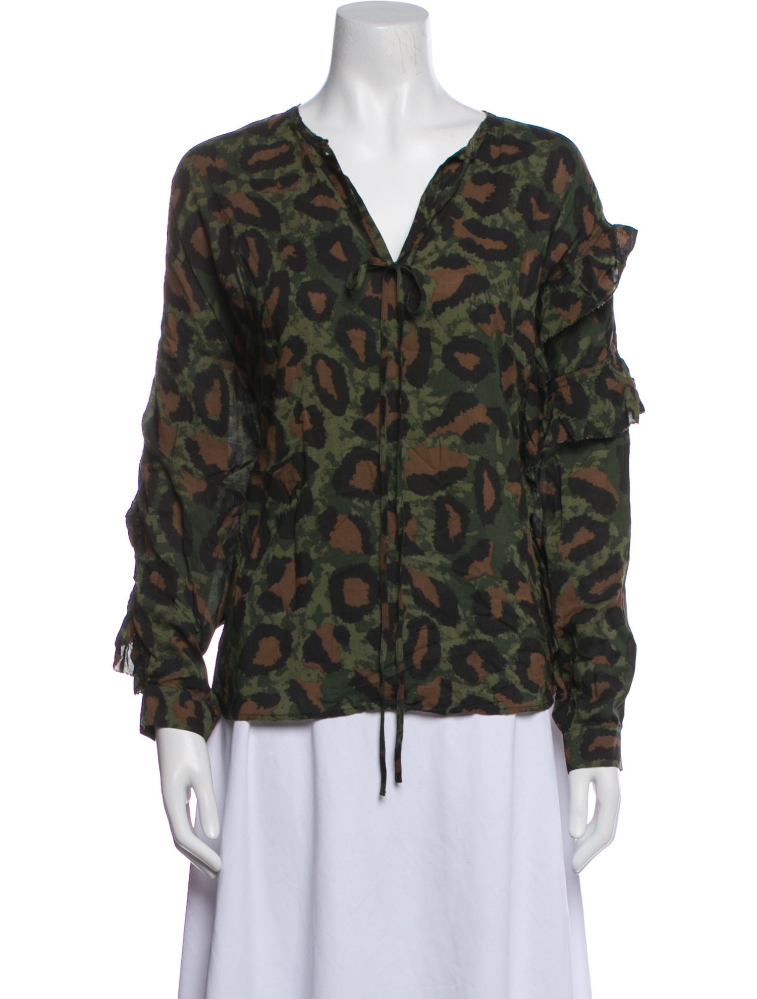 Zadig & Voltaire Printed V-Neck Blouse