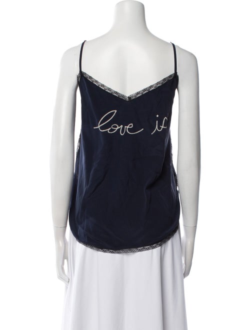 Zadig & Voltaire Silk Square Neckline Top