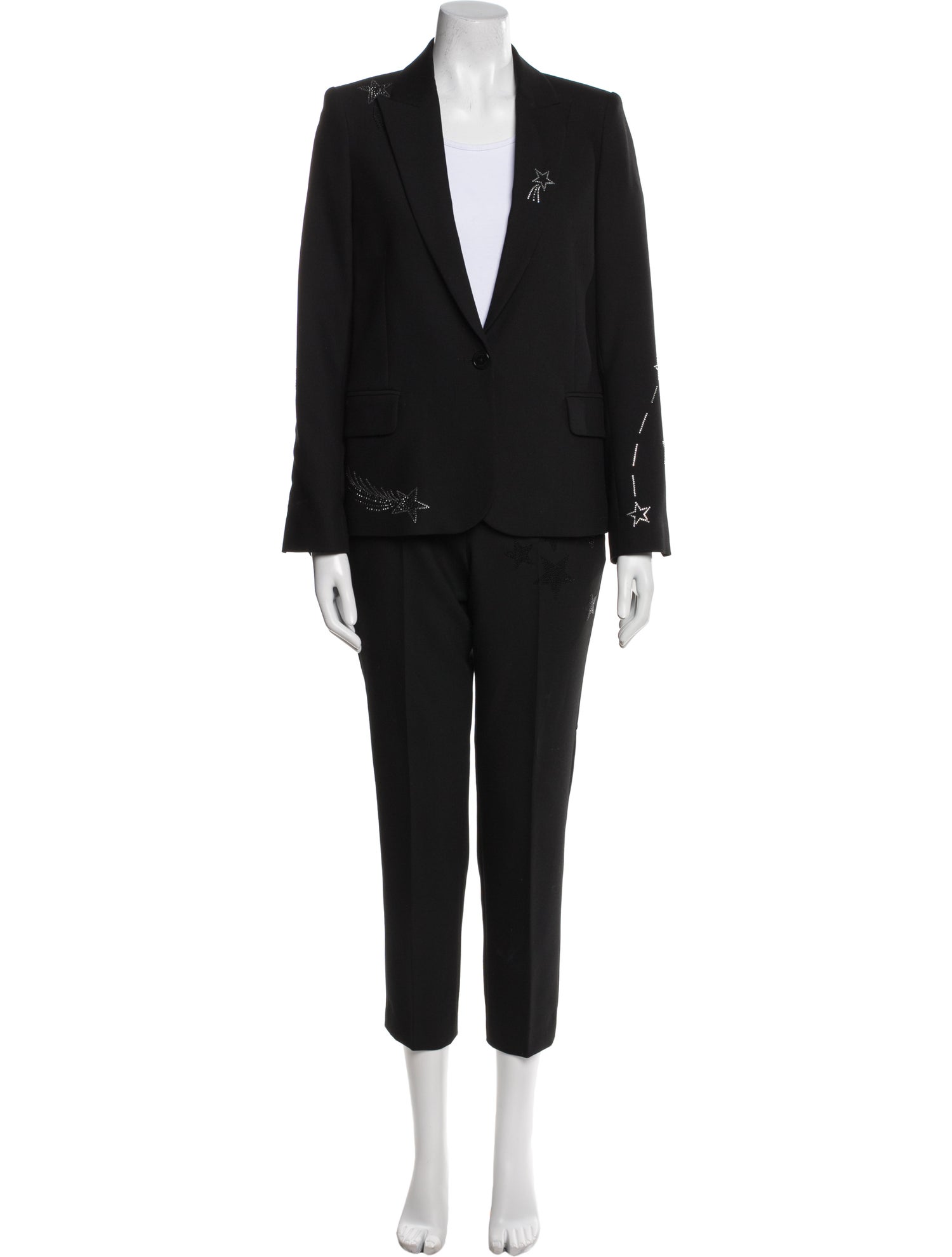 Zadig & Voltaire Crystal Embellishments Pant Set