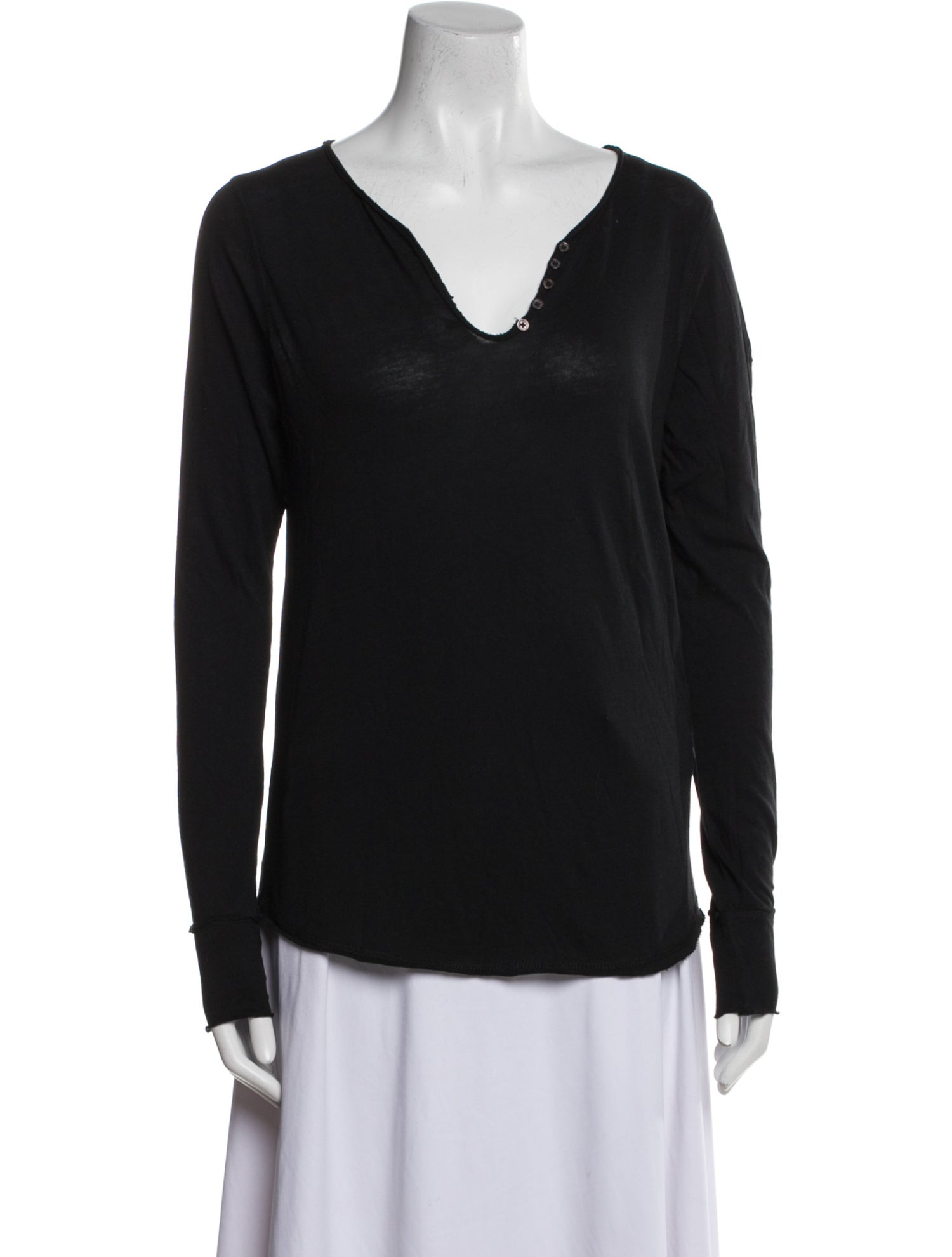 Zadig & Voltaire V-Neck Long Sleeve Top