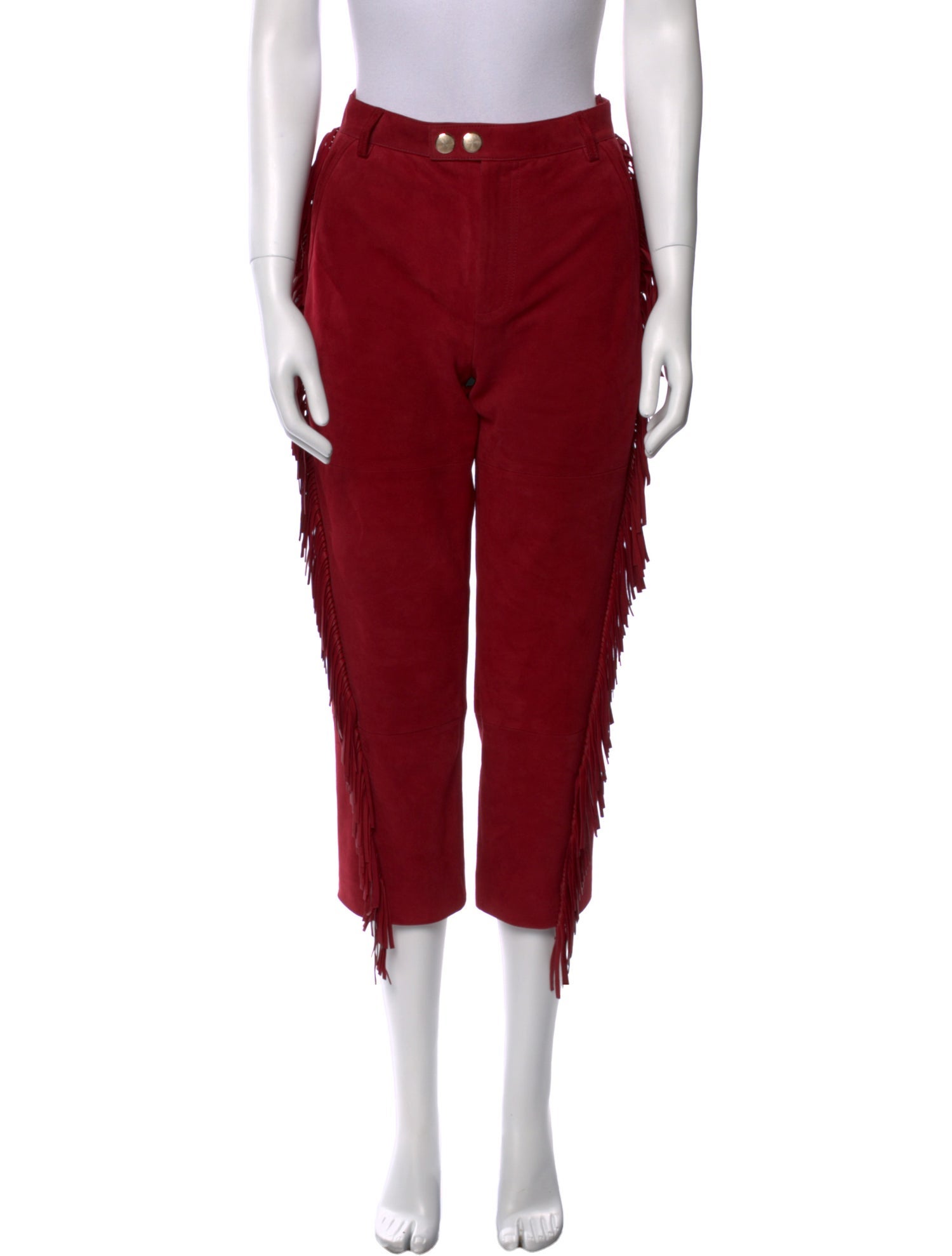 Zadig & Voltaire Goat Leather Straight Leg Pants