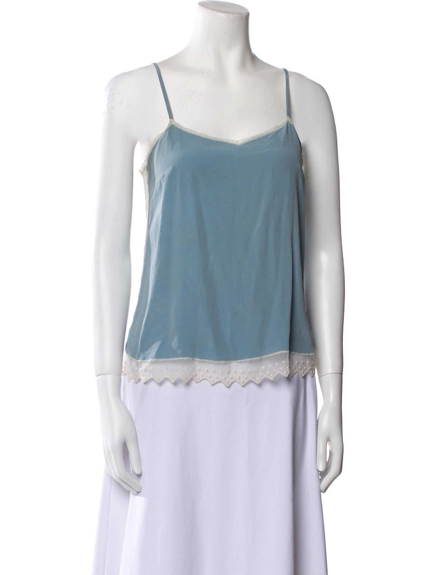 Zadig & Voltaire Silk Square Neckline Top