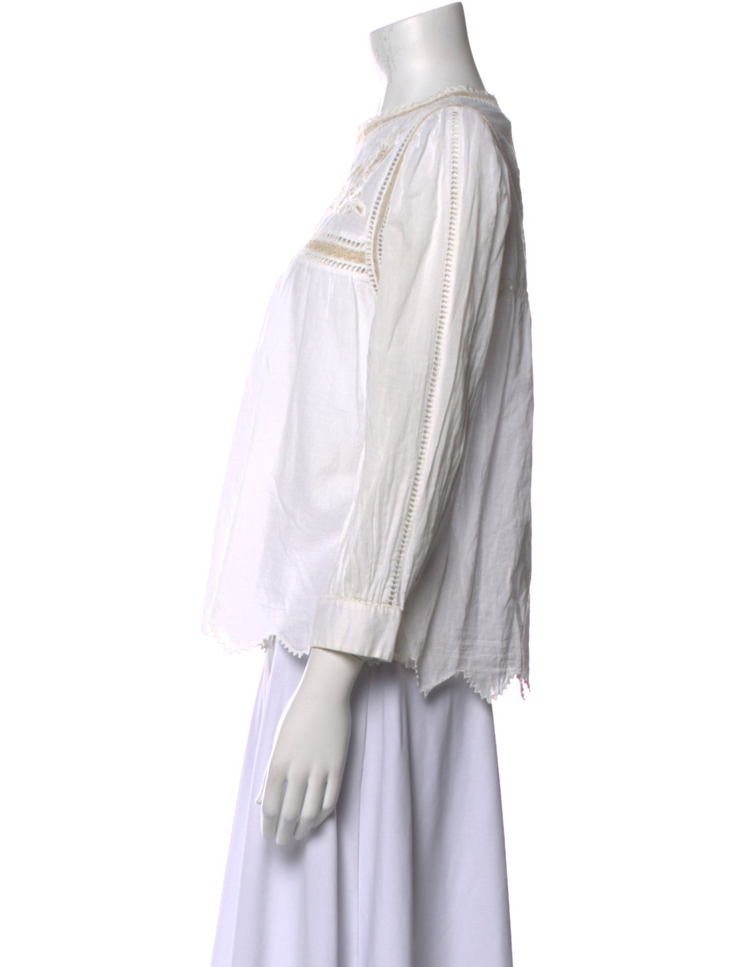 Zadig & Voltaire Scoop Neck Three-Quarter Sleeve Blouse