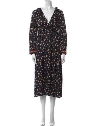 Zadig & Voltaire Floral Print Midi Length Dress