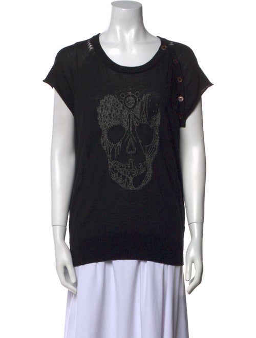 Zadig & Voltaire Merino Wool Graphic Print T-Shirt