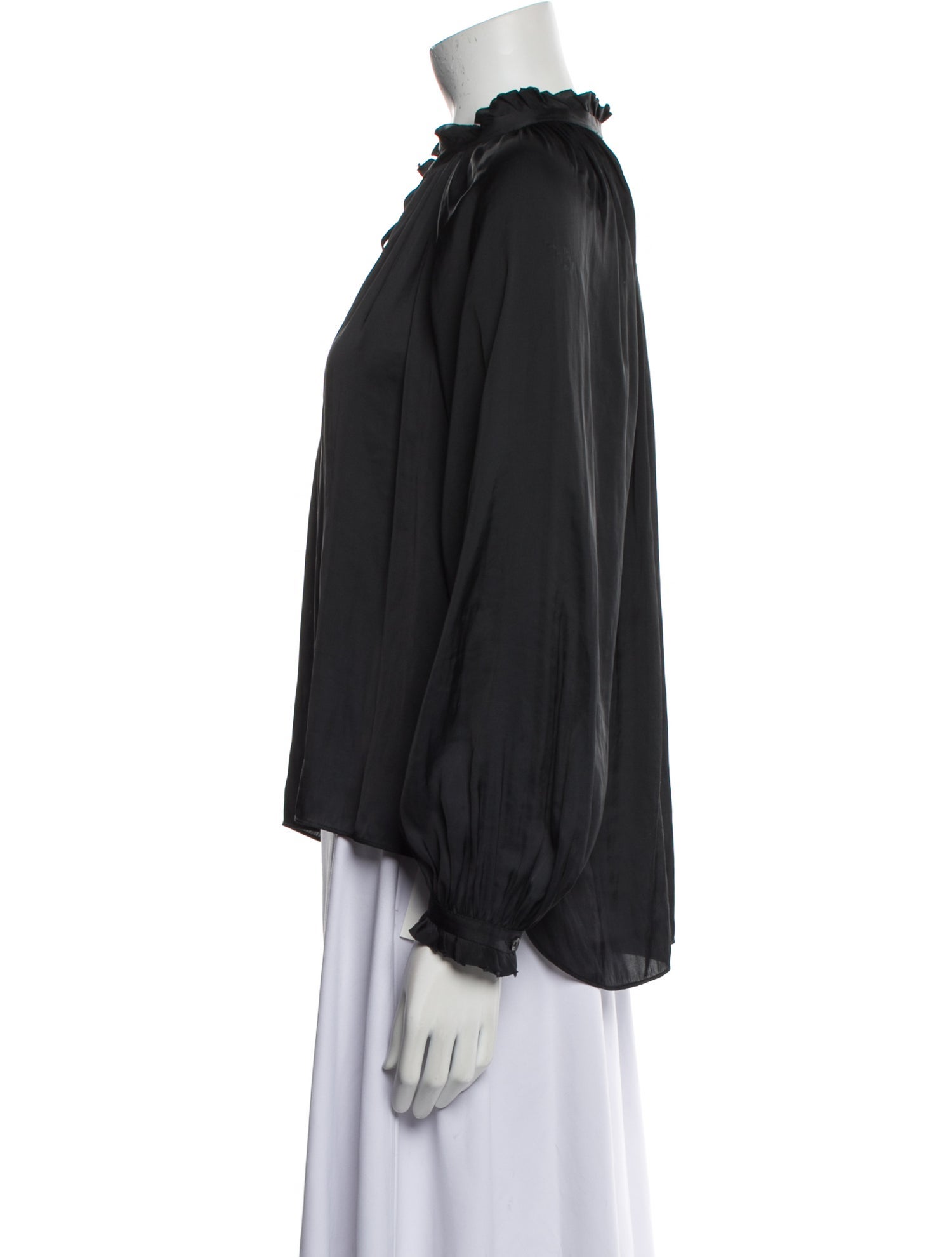 Zadig & Voltaire Mock Neck Long Sleeve Blouse