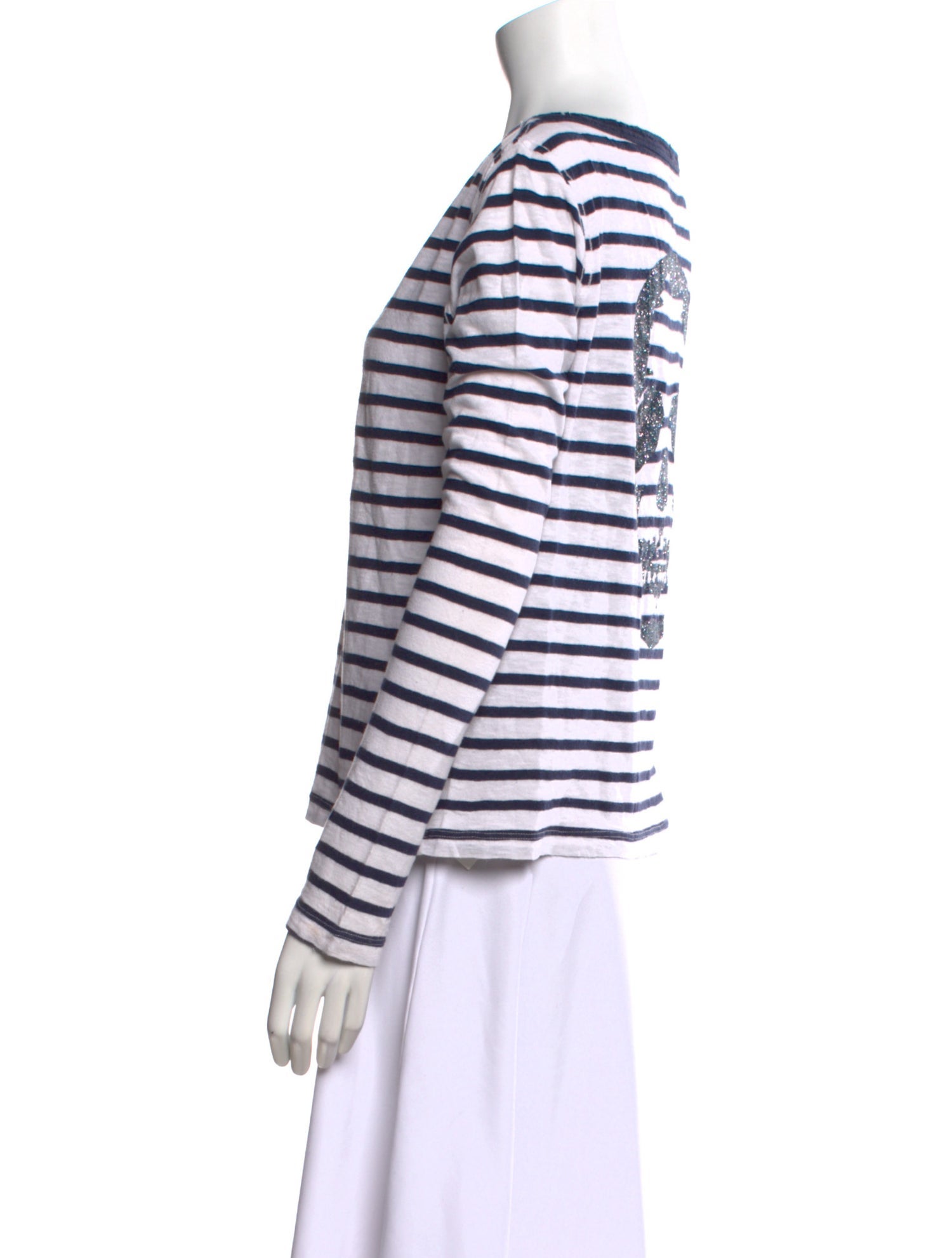 Zadig & Voltaire Striped Scoop Neck Top