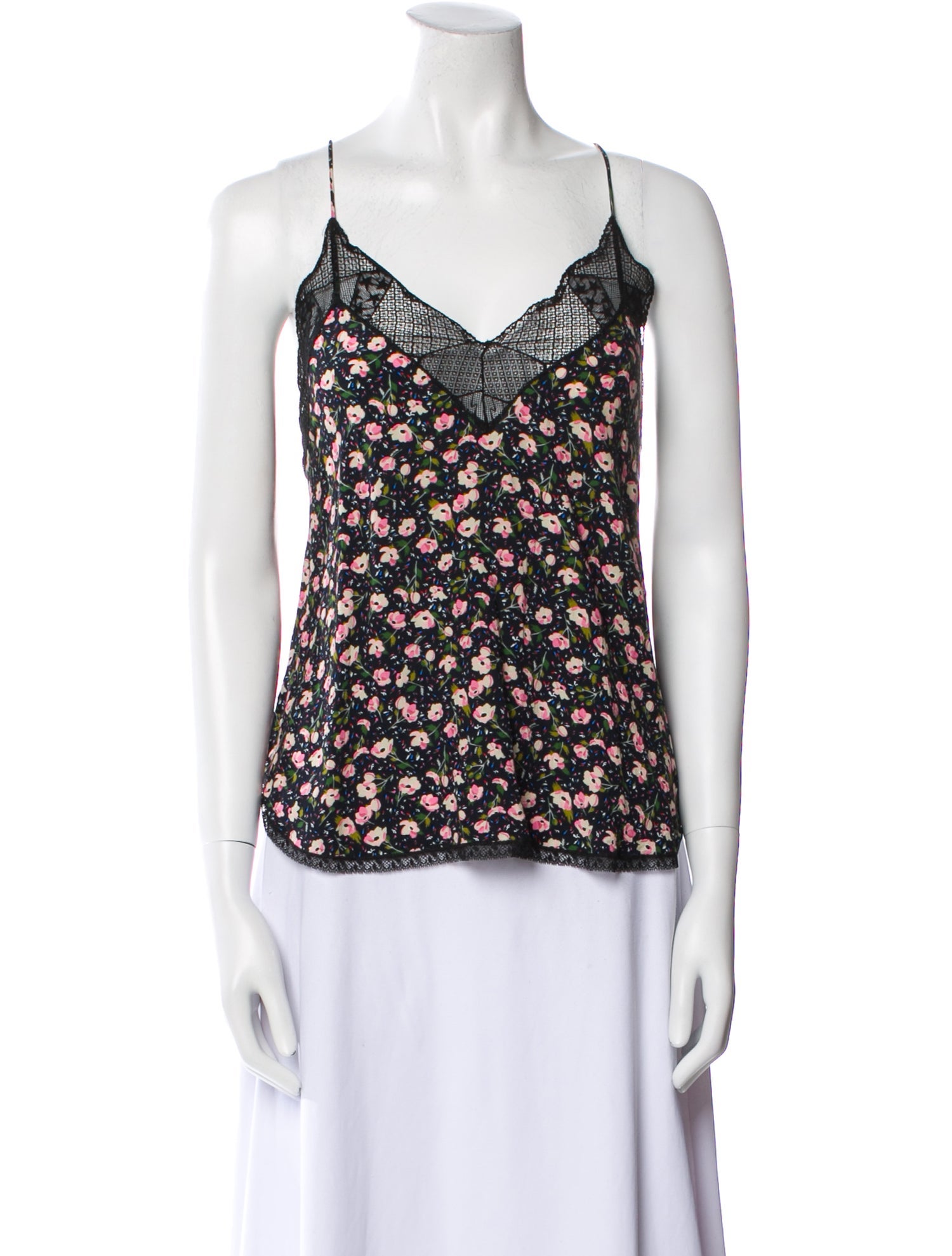 Zadig & Voltaire Floral Print V-Neck Top