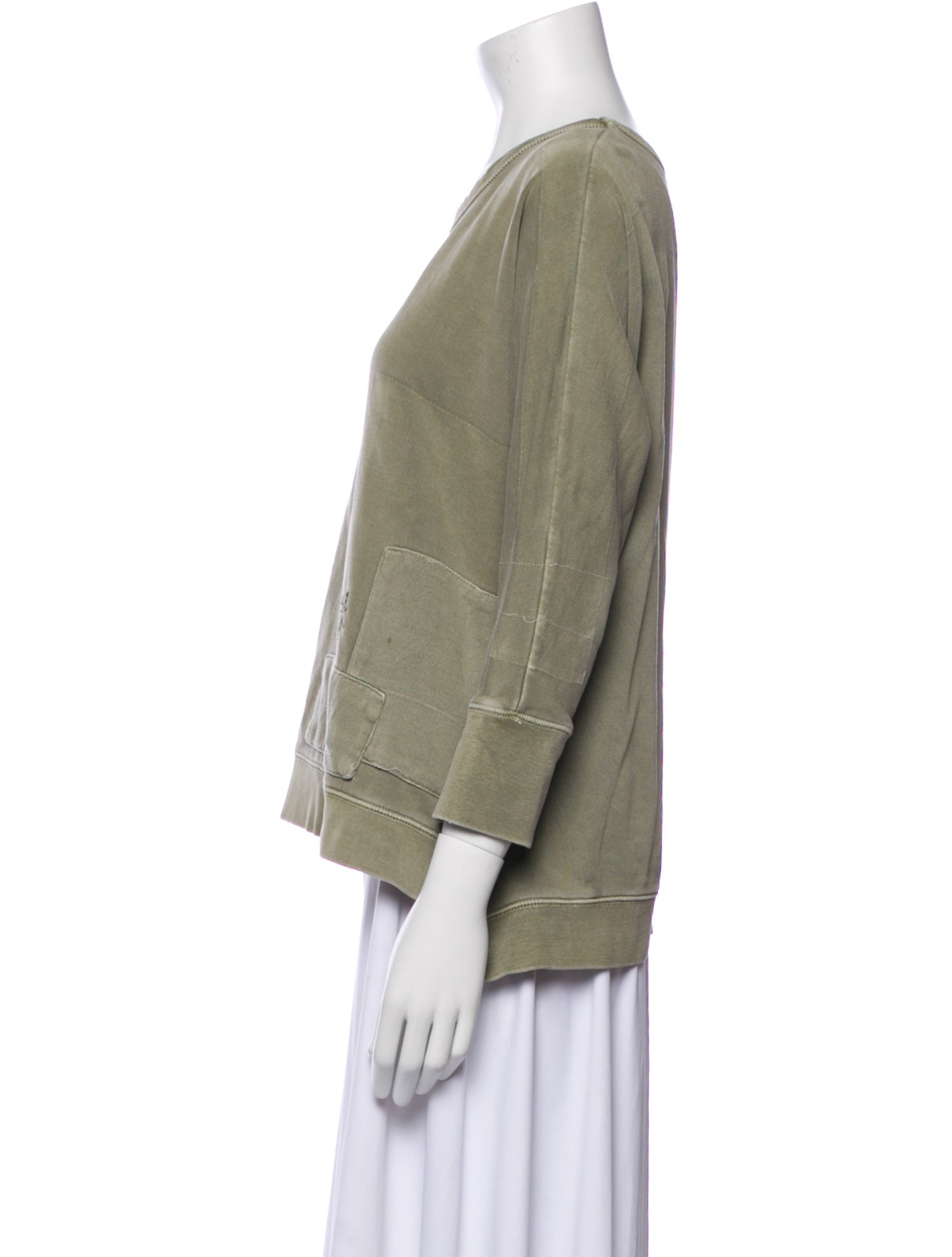 Zadig & Voltaire Scoop Neck Three-Quarter Sleeve Sweatshirt